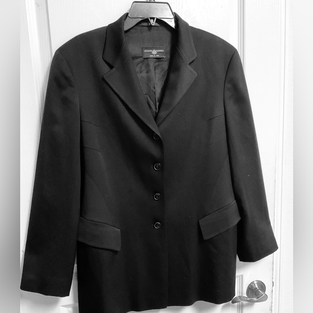 Luciano Barbera Elegant Black Blazer